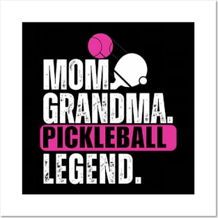 Funny Quote Pickle Ball Mom Grandma Pickleball Legend Posters and Art